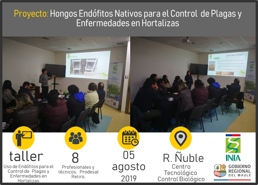 INIA Chile - Proyecto: Hongos Endófitos Nativos para el Control de Plagas y Enfermedades en Hortalizas