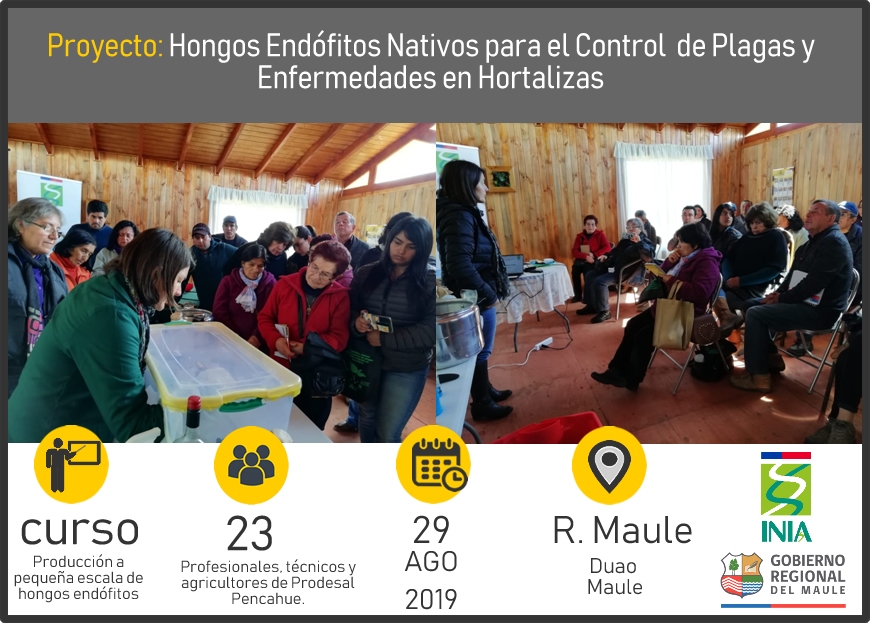 INIA Chile - Proyecto: Hongos Endófitos Nativos para el Control de Plagas y Enfermedades en Hortalizas